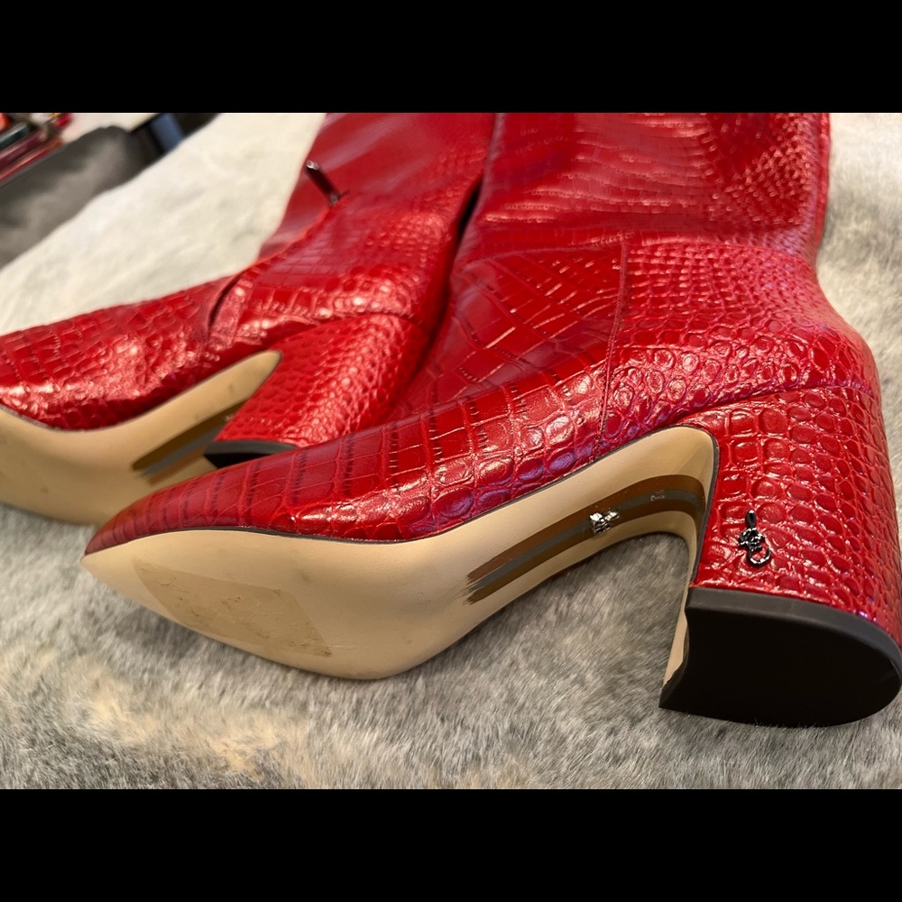New, Red Boots